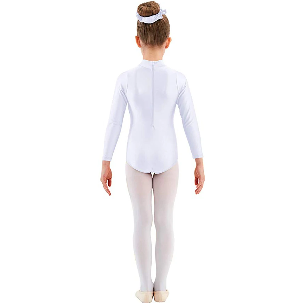 AOYLISEY Kids Basic Ballet Leotard Long Sleeve Turtleneck Girls Gymnastics Spandex Toddler Baby Romper Dance Costumes ballet leotard dance leotard girls dance costumes