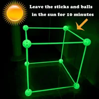 200Pcs Creative Kids Toy Fort Building Kit Glow in the Dark Castles Tunnels Play Tents Games Educational Toys Birthday Gifts 2