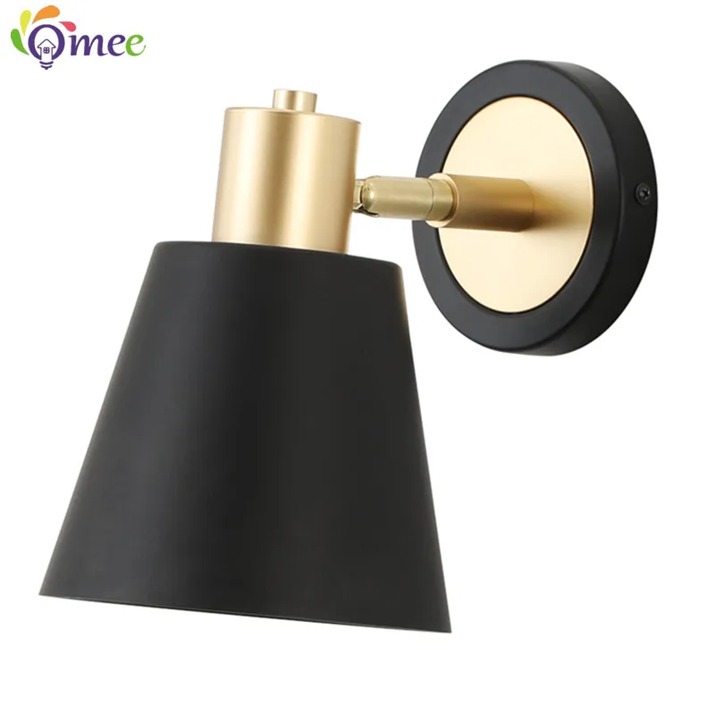 Modern Led Wall Light E27 Wall Lamp Adjustable sconce Wall Lights Black For Bedroom Living Room Bedside Vintage Wall Led Lamps