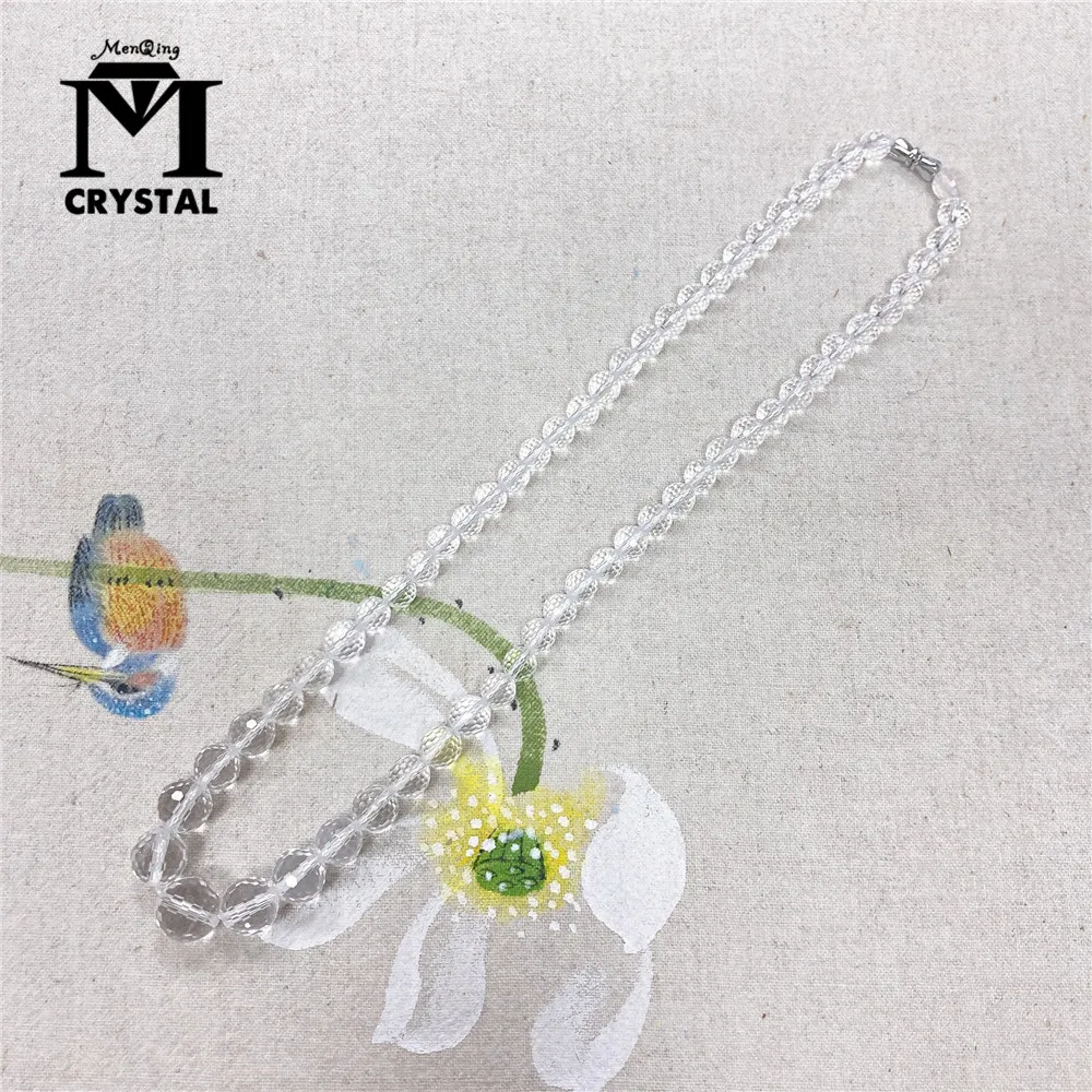 

Ожерелья из натурального камня, 128 граней, прозрачный кварц, кристалл, сфера, ожерелья, лечебный драгоценный камень, Женский чокер, ювелирные изделия