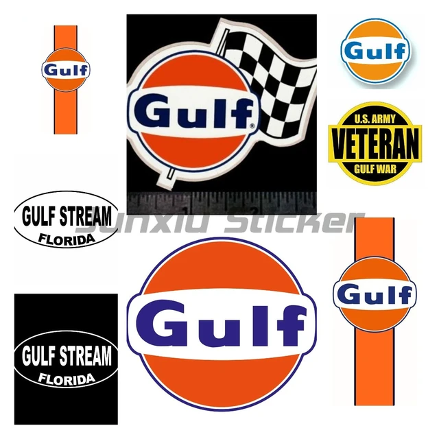 Racing Logo Gulf Helmet Stickers ST Motorcycle Stickers Old School Decals  Car Stickers PVC Vinyl Accessories - AliExpress