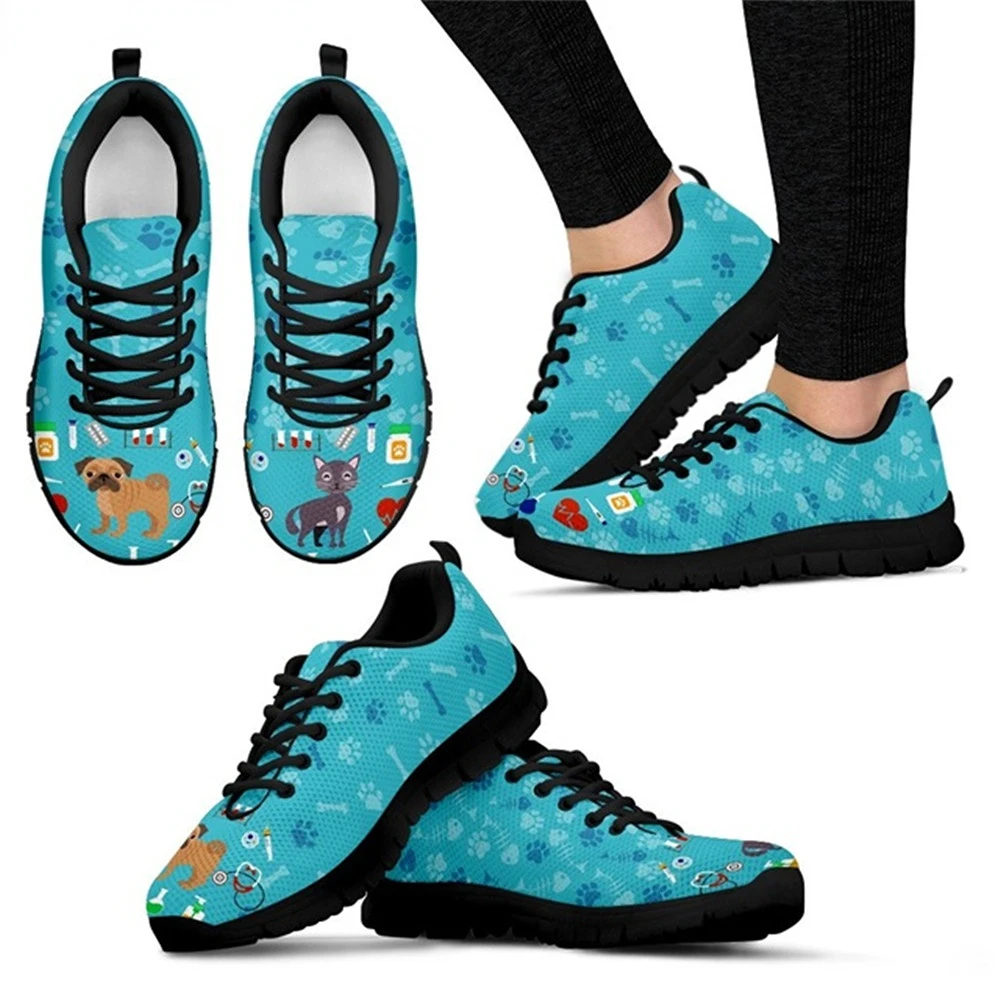 

Veterinary Diagram Pattern Air Mesh Sneakers Shoes for Women Spring Summer Female Flats Shoes Feminino Zapatillas