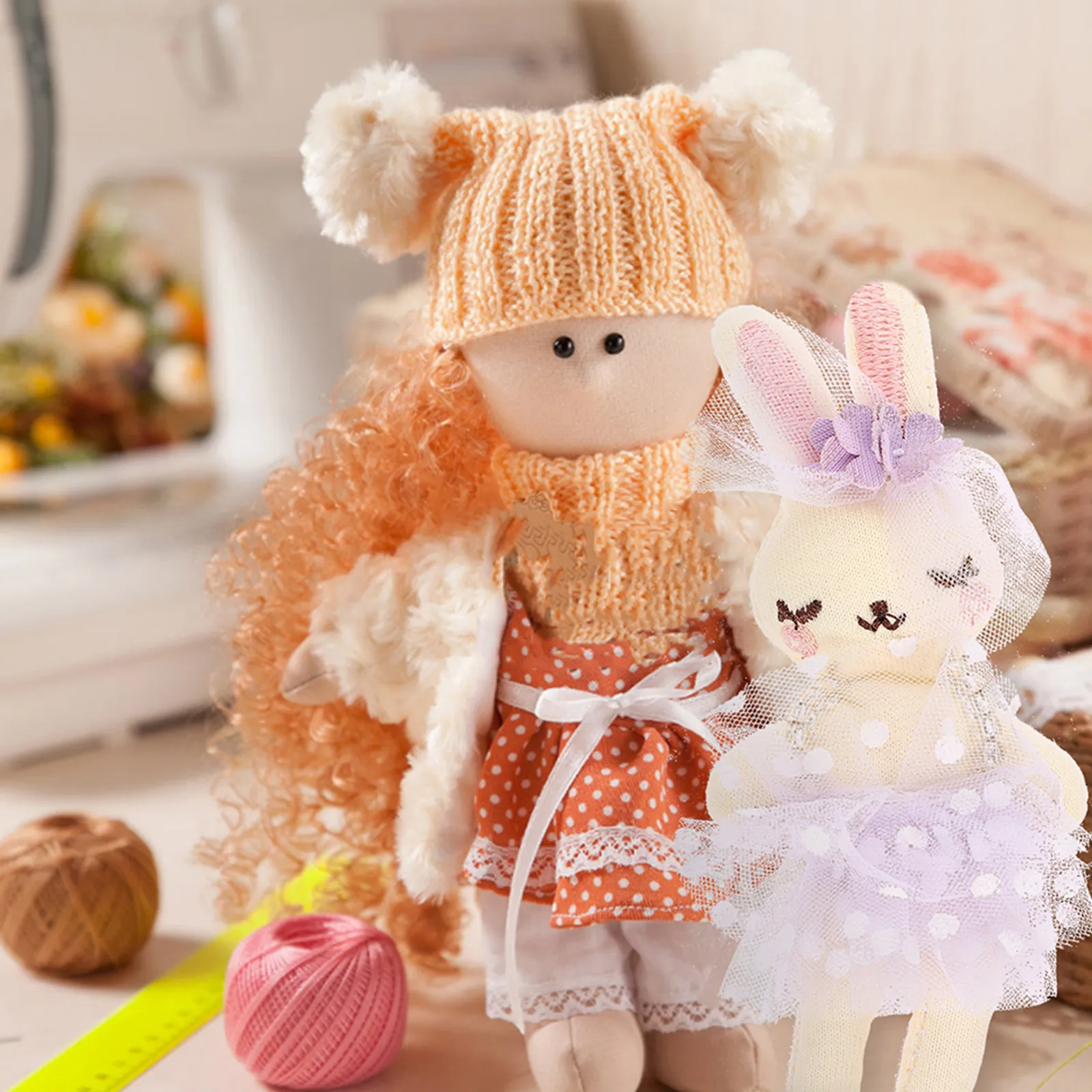 8Pcs 미니 천 토끼 인형 소녀들을 위한 부드러운 부활절 선물 귀여운 작은 인형 인형