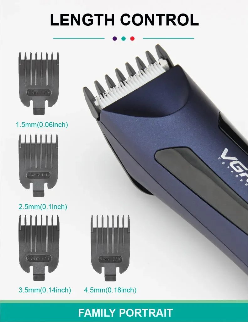 Description Picture 6 of itemVGR Ball Trimmer for Men Body Hair Trimmer Hair Clipper Ceramic Blade Groin & Pubic Hair Trimmer Rechargeable Body Groomer V-951