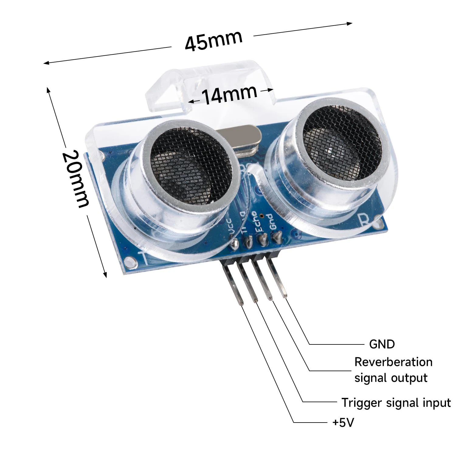 Sensore Ultrasuoni HC-SR04 - 10 Pezzi, Per Robotica, Misura Distanza 2cm-4m