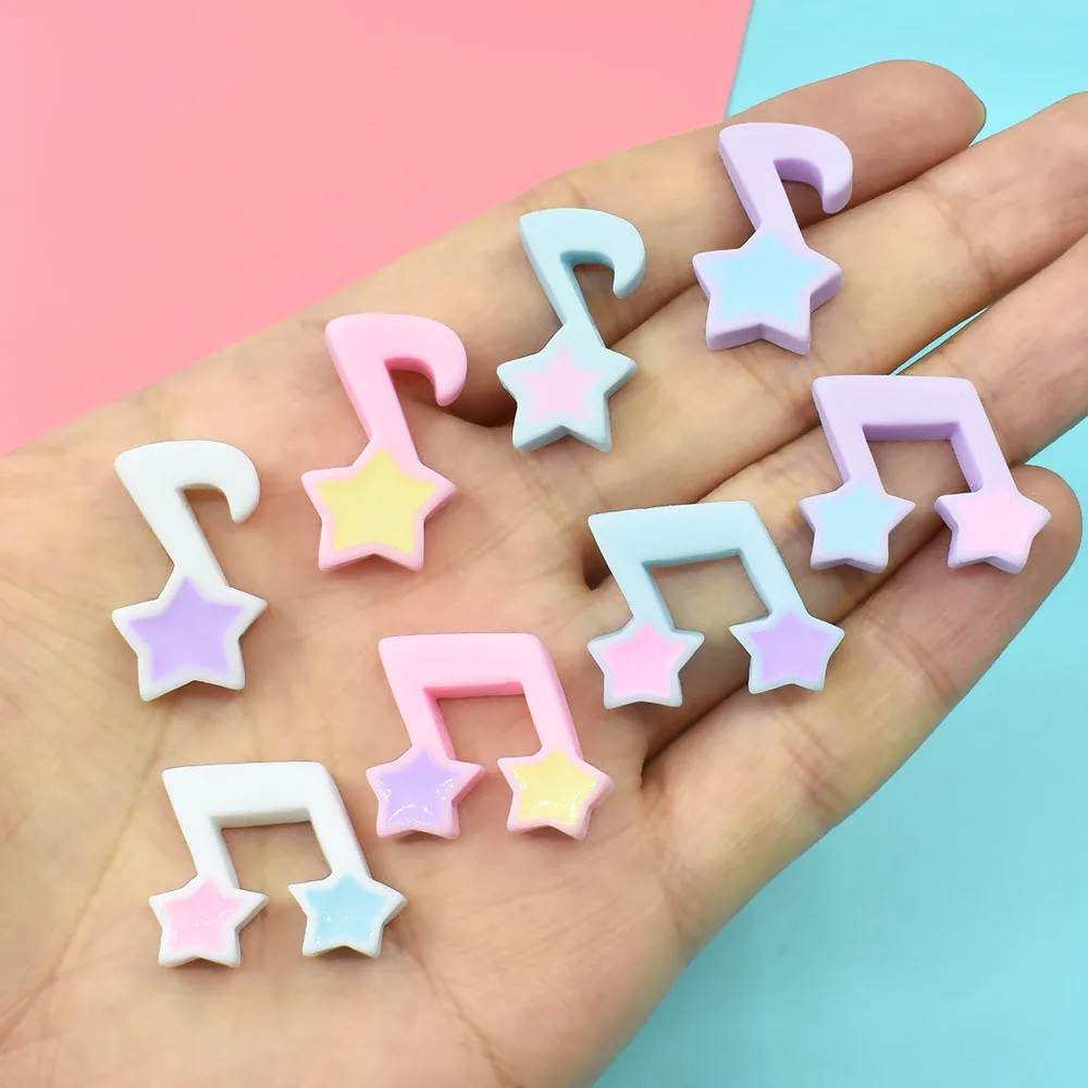 송진 스타 뮤직 8 노트 사인 DIY 전화 케이스, 헤어 클립 장식 액세서리, 크..