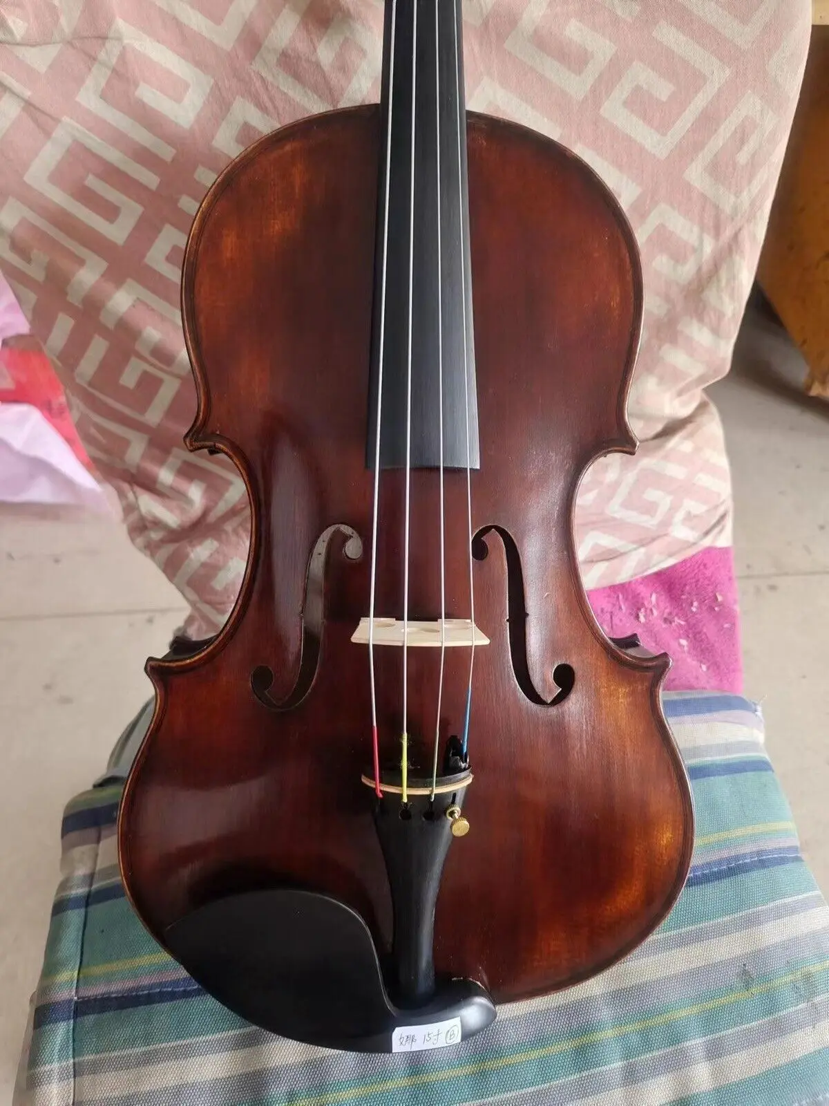 Master 16.5 Inches Viola Ornati Model Flamed Maple Back Spruce Top Hand Carved B