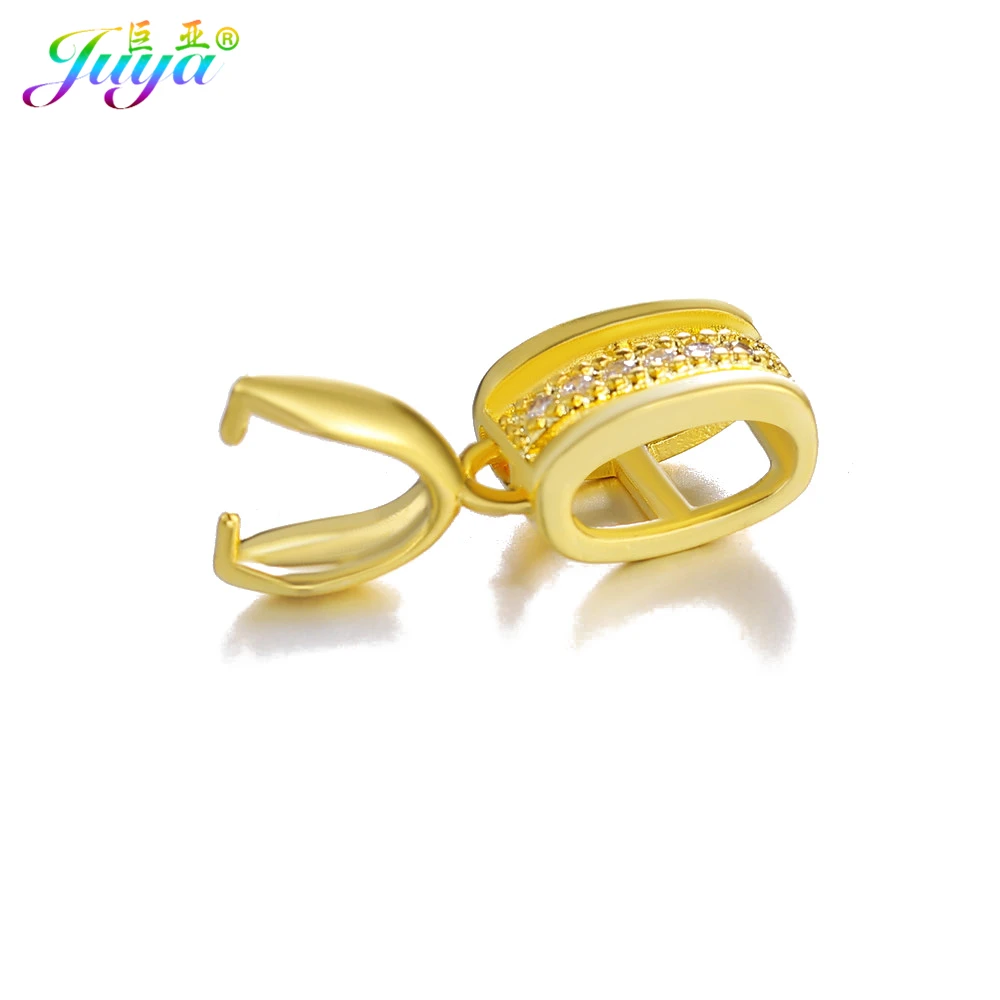 Elegant Brass Connector Pinch Clip Bails for DIY Earrings and Jewelry Making