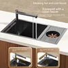 Cup Washer Hidden Sink Stainless Steel Kitchen Sinks Bar Single Slot Touring Car Wash Basin With Cover Plate Apartment 4