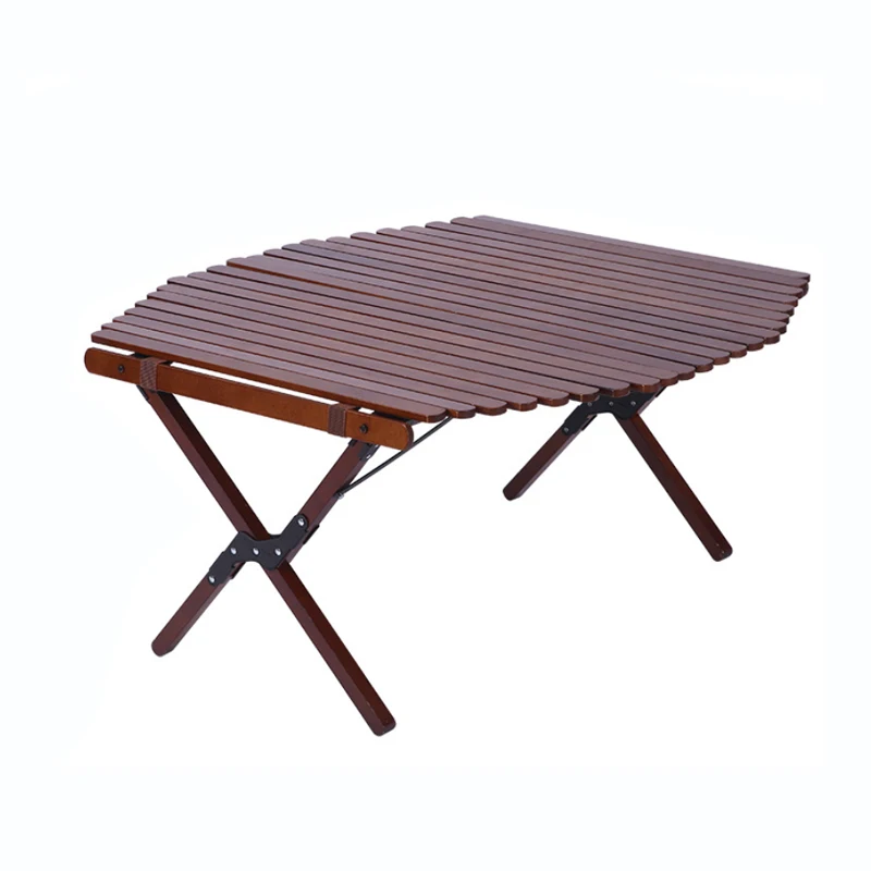 

Outdoor Solid Wood Octagonal Egg Roll Table, Foldable And Easy To Store, Portable, Barbecue, Picnic And Camping,L118