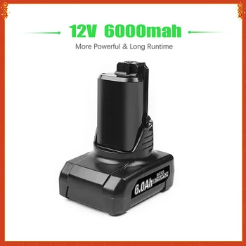 Per Bosch BAT420 12V 6.0Ah Batteria di ricambio agli ioni di litio per Bosch BAT412 BAT413 BAT414 10.8V Batteria Utensili elettrici a batteria