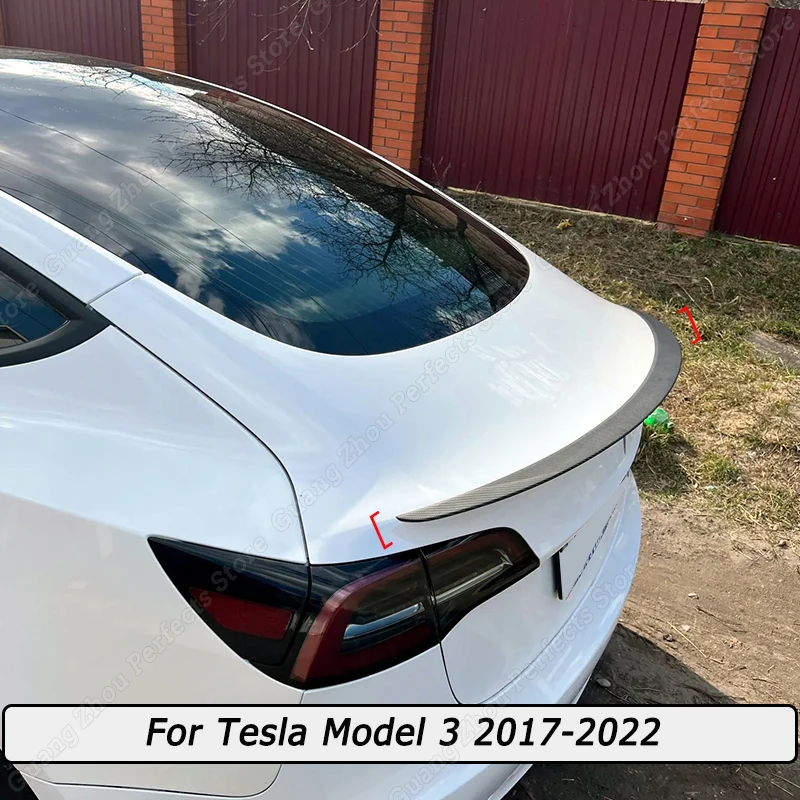 

Задний спойлер, аксессуары для губ в багажнике, спойлеры в стиле P для Tesla Model 3 2017- 2020 2021, наборы для тюнинга тела, блеск, черный АБС