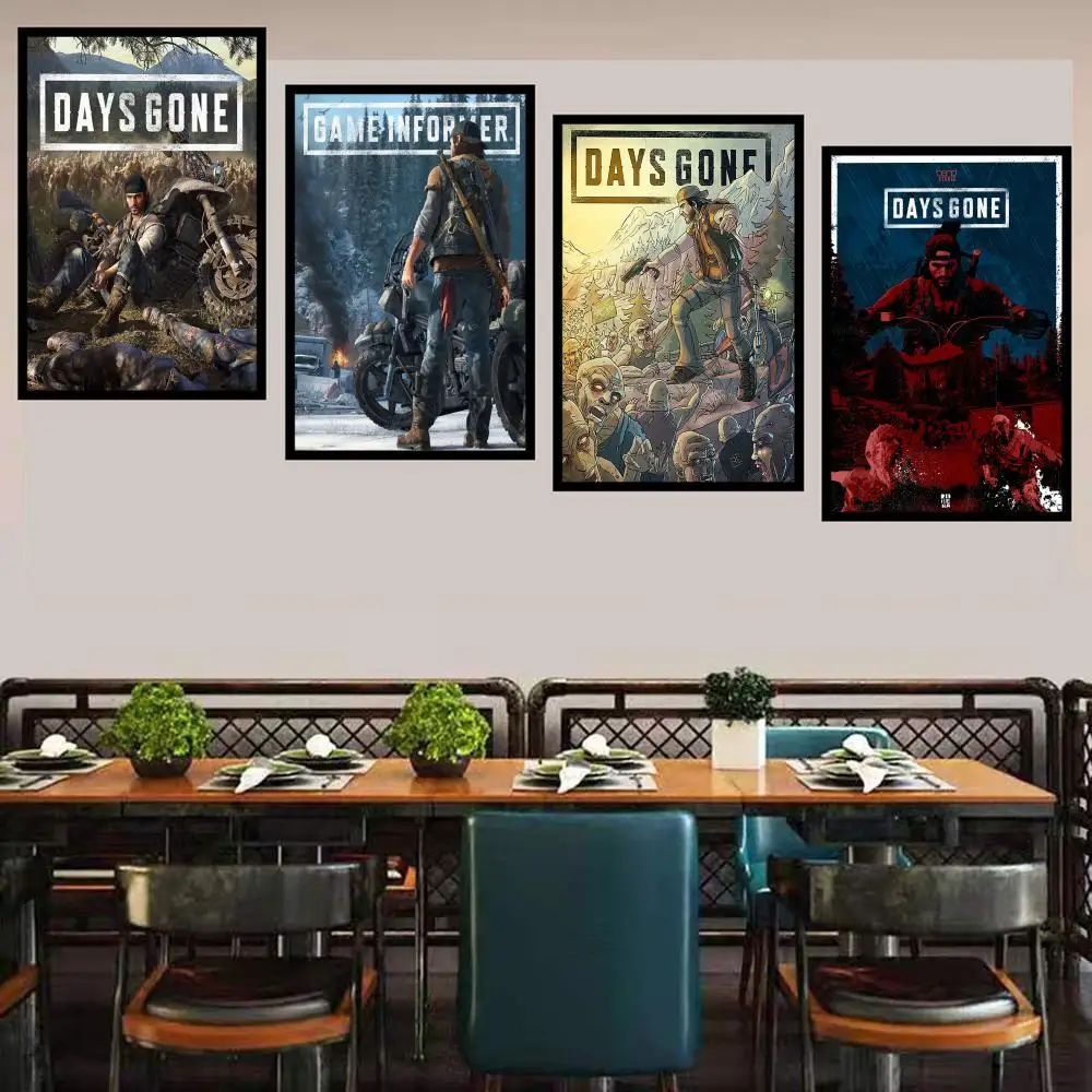 Days Gone Poster Poster Vintage Sticky Whitepaper Sticker Diy Room Bar Cafe Room Wall Decor
