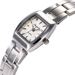 Elegant Square Steel Belt Watch (Women white)