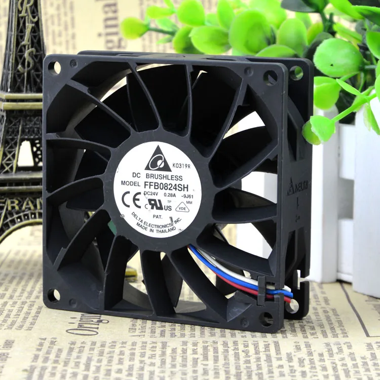 

Оригинальный FFB0824SH 24V 0.28A 8CM8025 контроль температуры вентилятор Обнаружение скорости