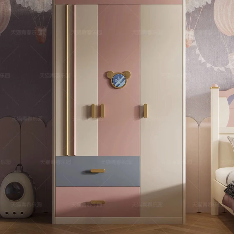 Storage Children's Wardrobes Organizer Mobile Shelves Wardrobes Closet Cabinet Bedroom Meuble De Rangement Room Furniture CY50CW