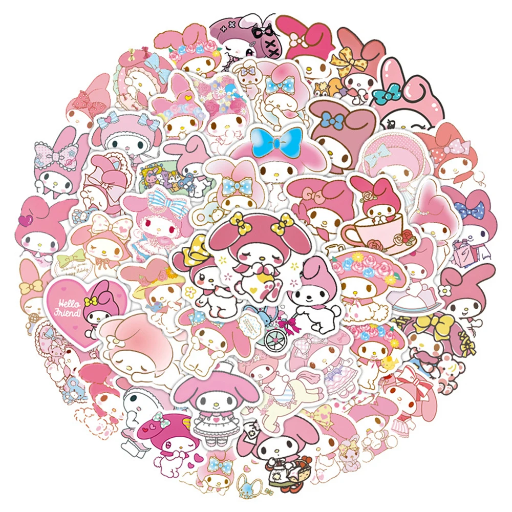 10/30/50/120PCS Anime Cute Kuromi Stickers Cartoon Decals Kids Toy