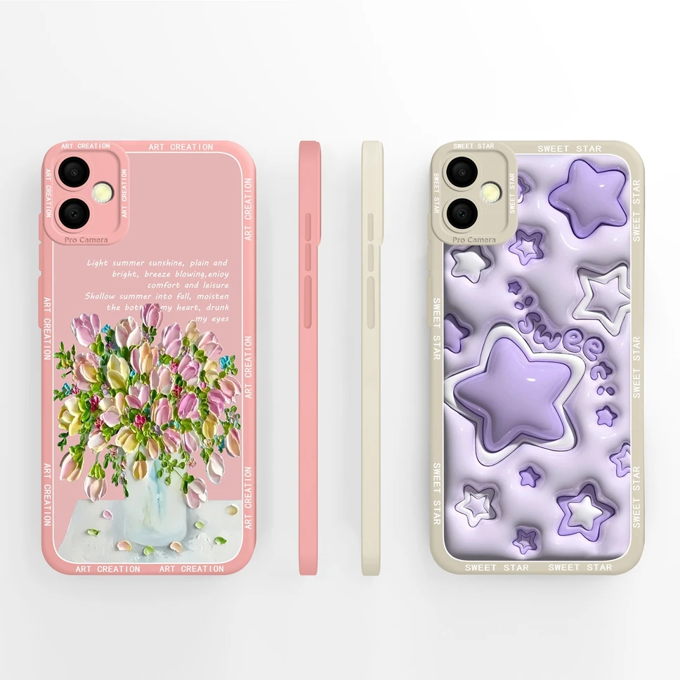 Per Samsung Galaxy A05 S A05S Custodia Lovely Flowers Cover Posteriore In Silicone Shell Per Samsung A05S Galaxya05S Funda Bumper Capa