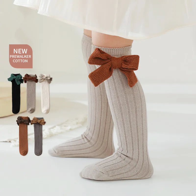 

New Autumn and Winter 2022 Girls' Socks Baby Stockings Bow Princess Socks Children's Rootless Socks