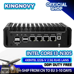 12th Gen Intel Firewall Mini PC Alder Lake i3 N305 8 Core N200 N100 DDR5 4800MHz 4xi226-V 2.5G Fanless Soft Router Proxmox Host