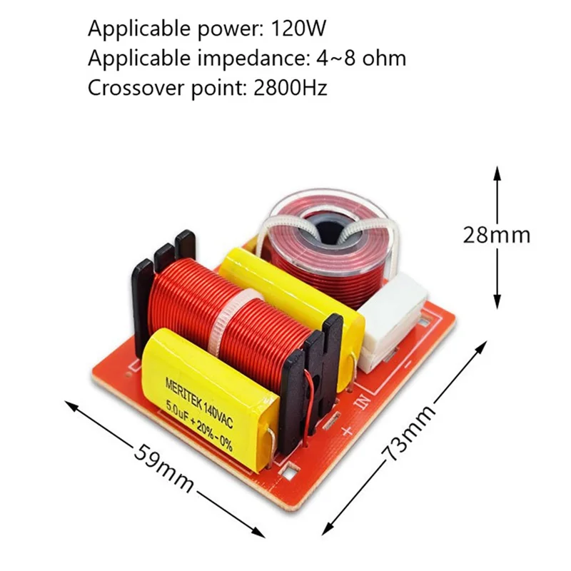 Speaker 2 Way Audio Board Frequency Divider Treble Bass 2 Unit Crossover Filters 120W Bookshelf HIFI Speaker Divider DIY hifi speaker
