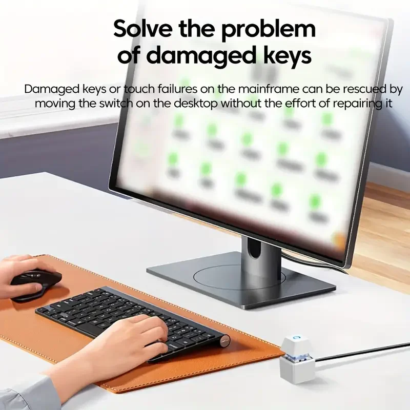 Computer Desktop Switch Colorful LED PC Motherboard External Start Power On/Off Button Extension Cable For Home Office Bar