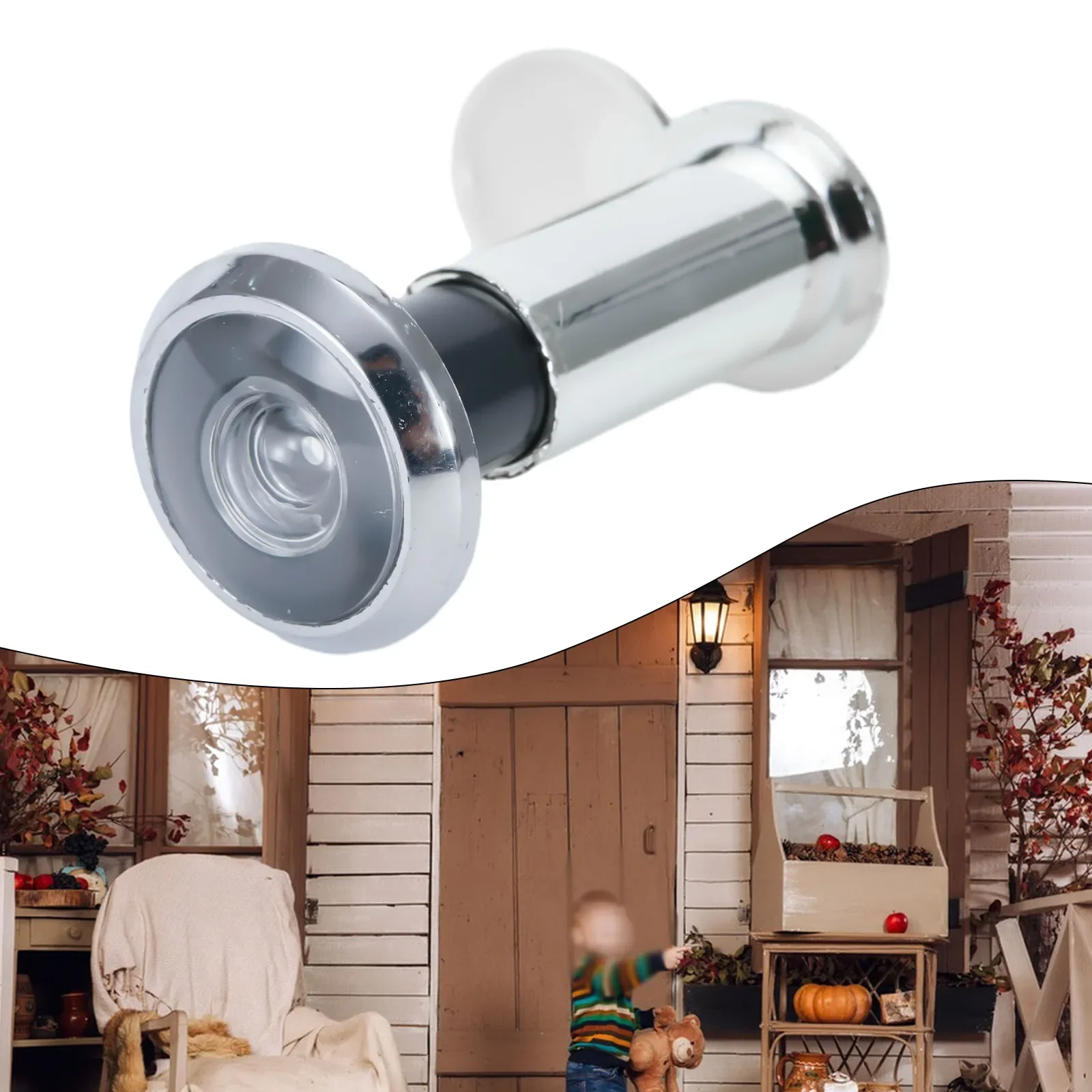 

Door Viewer 200 Degree Door Peephole Viewer Wide Angle Eye Sight Hole Glass Lens Door Mirror Home Security Furniture Hardware