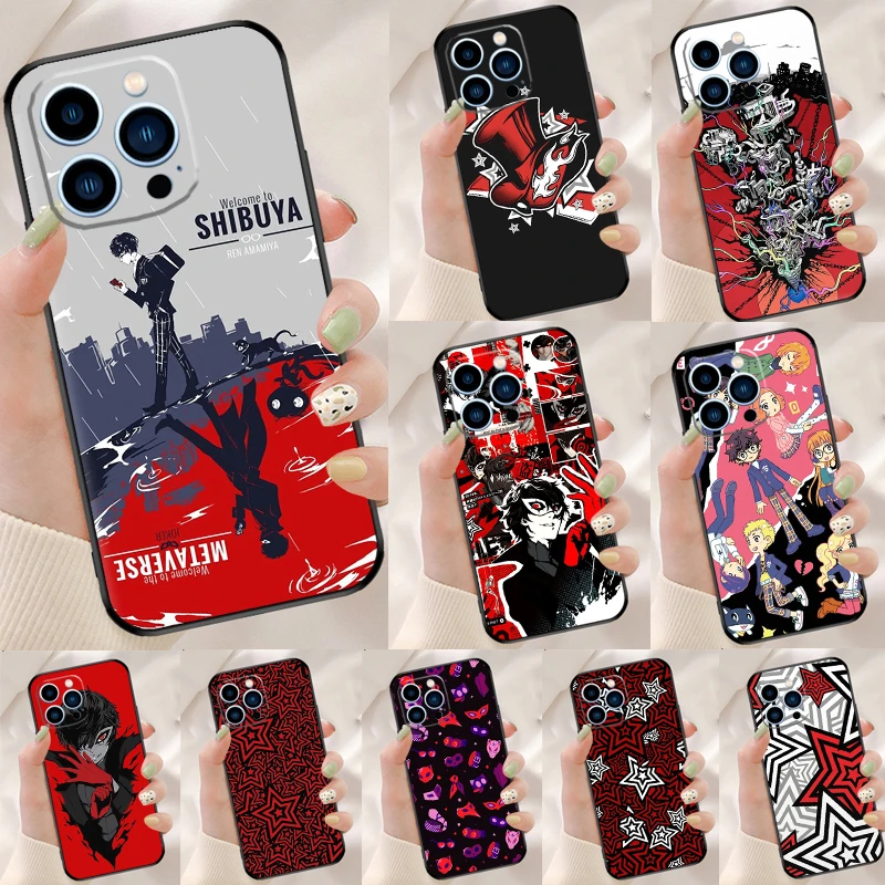 best iphone se case Persona 5 Phone Case For iPhone 13 12 11 Pro Max 13 Mini XR XS X 8 7 Plus SE 2020 Soft Back Cover case for iphone se