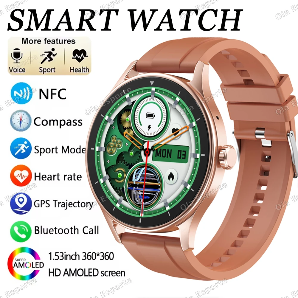 2026 Bluetooth Call Smart Watch Men 1.52-inch HD Screen GPS Tracker Sports Waterproof Heart Rate Monitor Smartwatch Women HW12 1