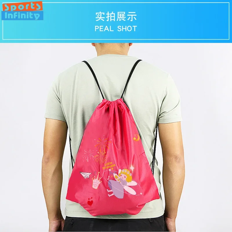 Children's Swimming Bag Waterproof Fashion Cartoon Printed Beach Bag Girls and Boys Oxford Cloth Backpack Gym Bag Sports Bags 4
