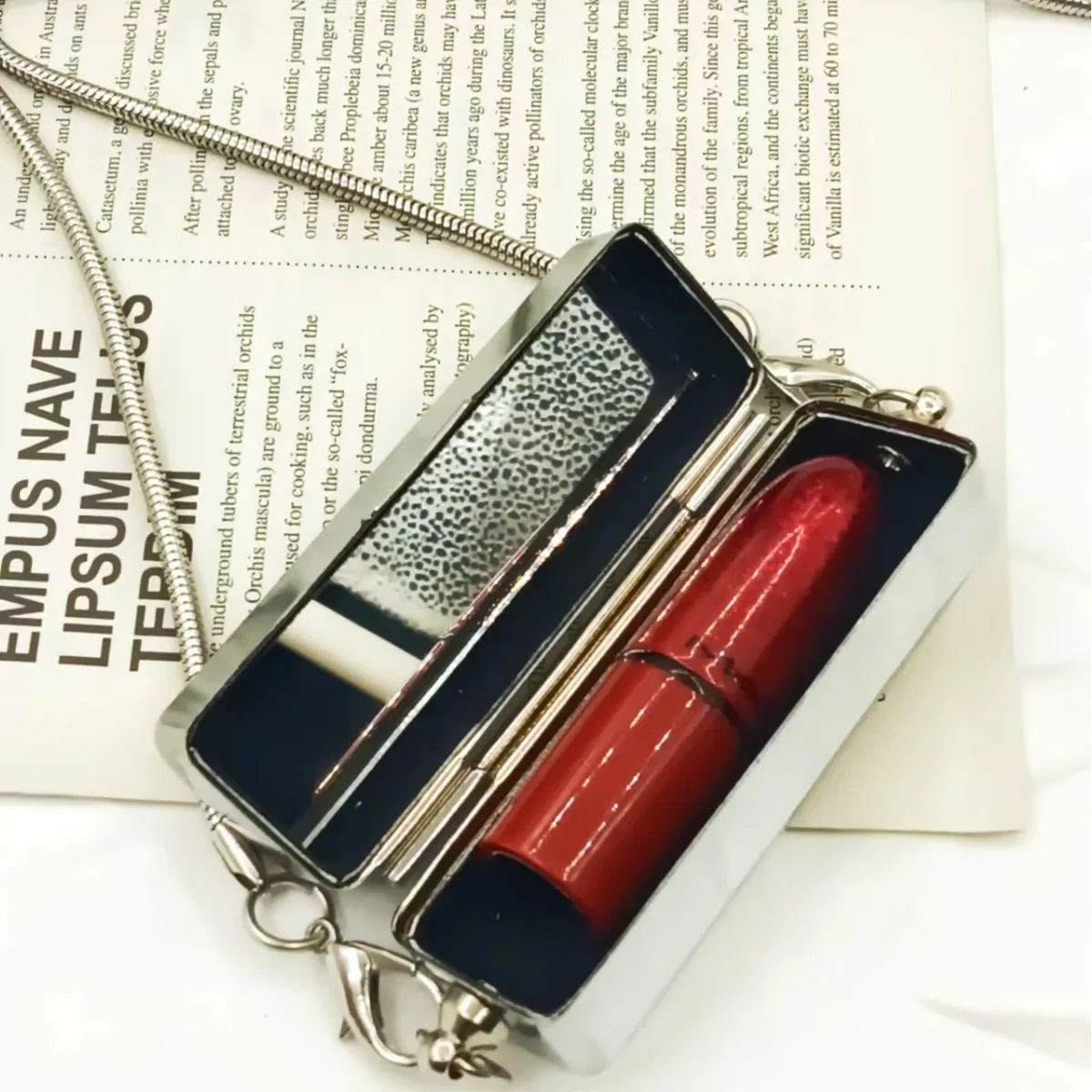 Hochwertige Metall-Lippenstift-Taschen für Damen, modische Kette, Einzeltasche, Designer-Dinner-Tasche mit voller Diamanten, niedliche Umhängetasche – Detail 16