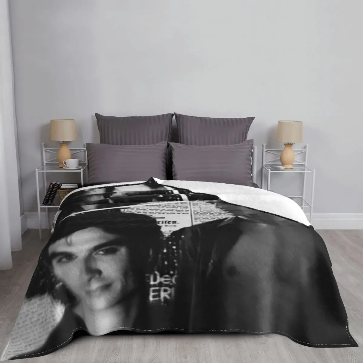 Ian Somerhalder Aesthetic Throw Blanket Plaid on the sofa Warm Blanket Stuffed Blankets Luxury Throw Blanket 3