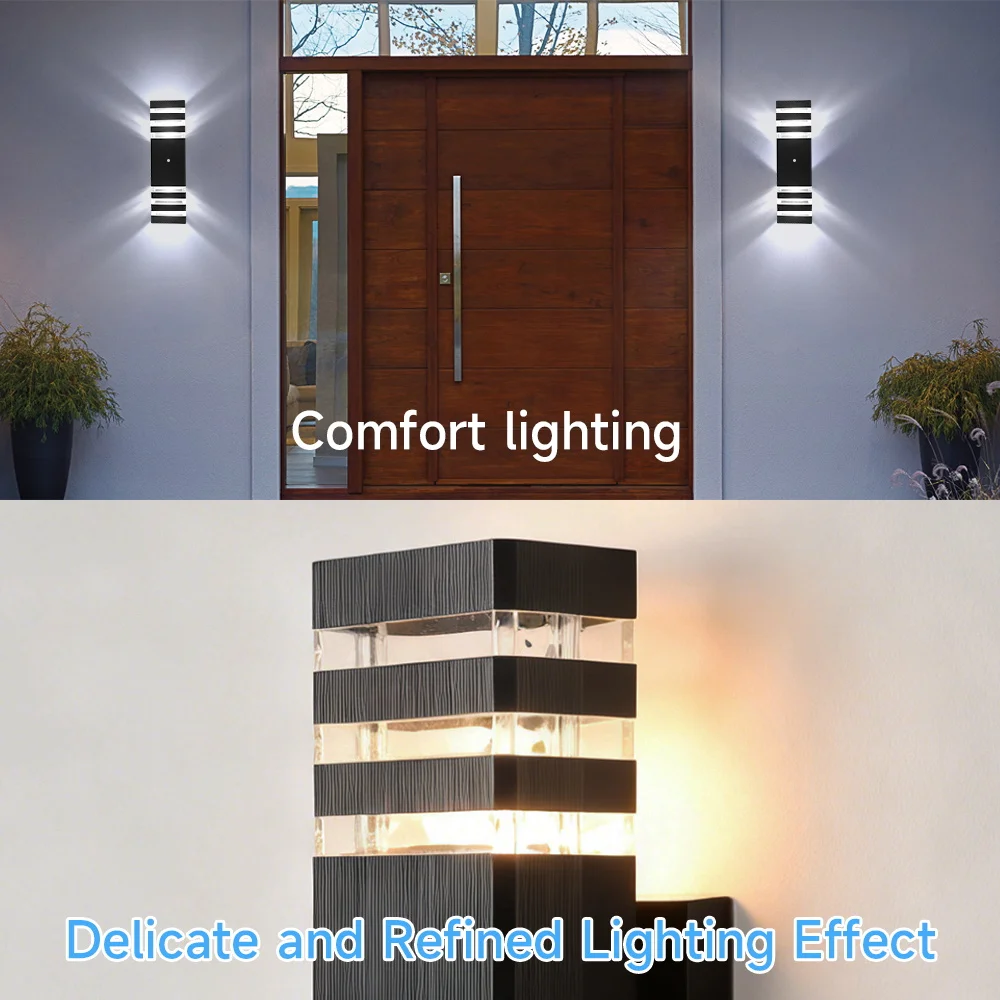 Body Motion Sensor Wall Light Waterproof Sconce Up Down Glowing Lamps Outdoor LED Wall Garden Yard Induction Corridor Wall Lamp