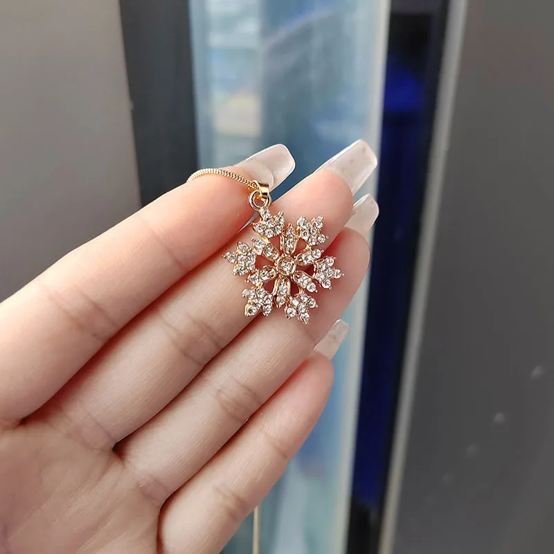 Snow Princess Snowflake Round Cut Sterling Silver Jewelry Set