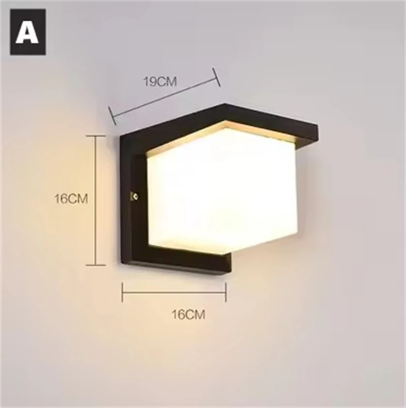 Outdoor Wall Lights Modern Exterior Lighting Fixtures LED Sconce Black Outside Wall Mount Lights for House Door Garage Patio