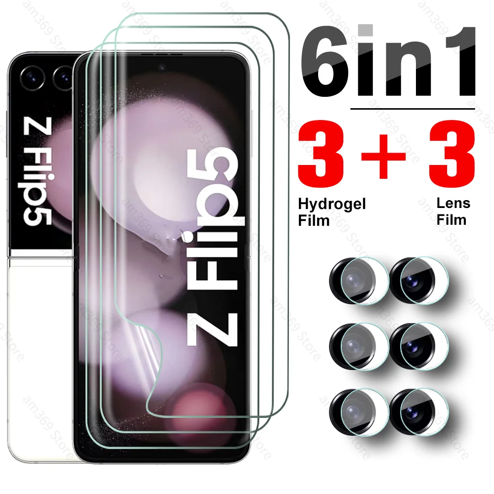 6 To3 Pellicola Idrogel Per Samsung Galaxy Z Flip5 5G Protezione Dello Schermo Samsang Zflip5 Flip 5 Zflip 5 Galaxyzflip5 Lente Della Fotocamera In Ve