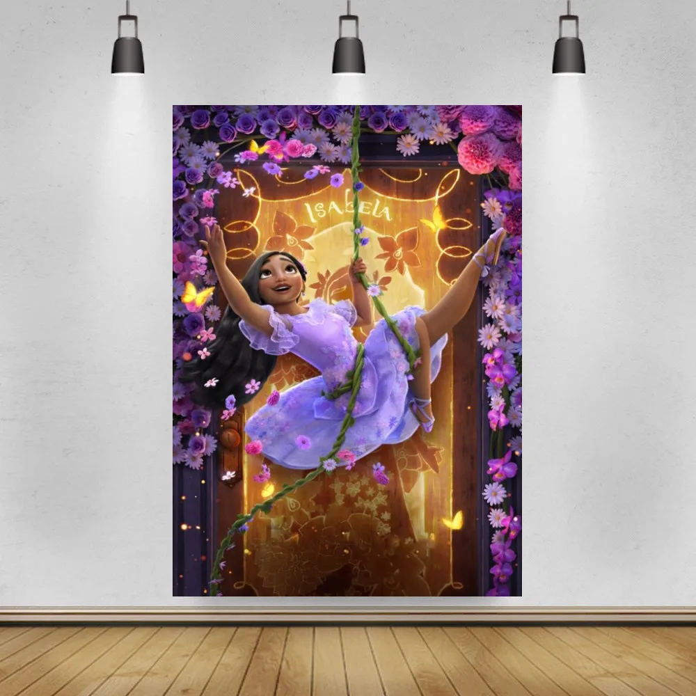 

Disney Encanto Party Backdrops Mirabel Theme Photo Zone Decoration Kids Girl Happy Birthday Party Celebrate Event Background