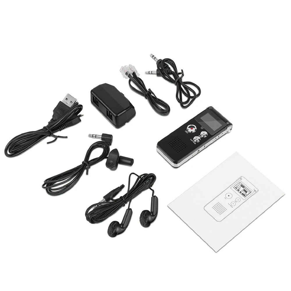 mini gravador de voz portátil gravador de som digital embutido gravador de telefone estéreo wav player com microfone