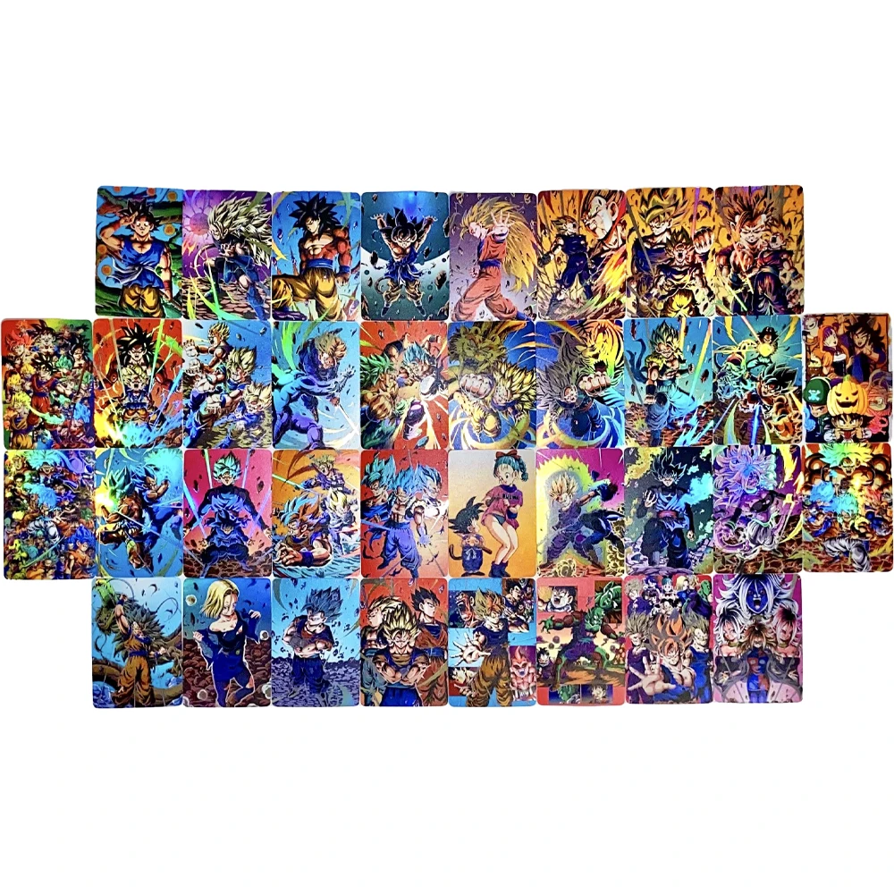 

36 шт./компл. Dragon Ball Z Super Saiyan Son Goku Gohan Vegeta герои Боевая карточка редкая карточная игра Аниме коллекционные карточки Подарочные игрушки