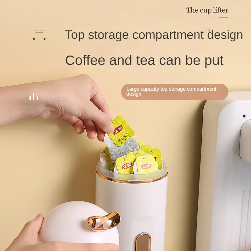 Flat Bottom Cups Cup Holder for Water Dispenser Storage Rack Cup Dispenser Dustproof Wall Mounted for Home Office cup storage holder