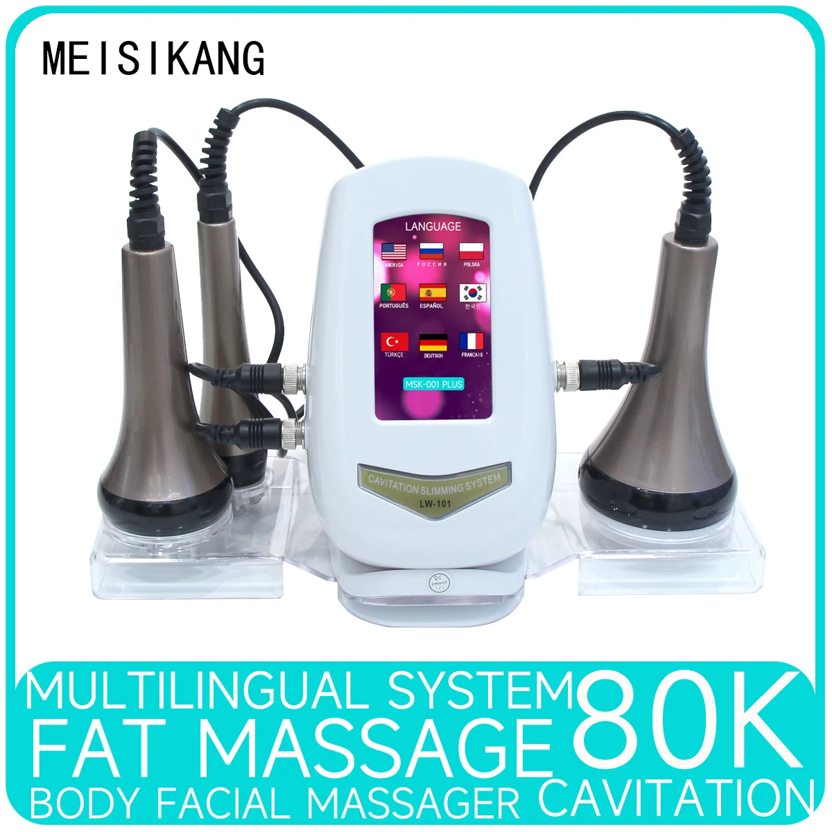 Meisikang 3 In 1 80k Upgraded Ultrasonic Body Sculpting Massager Facial