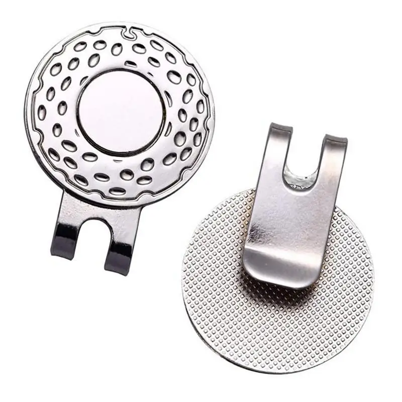 

Golf Ball Markers Hat Clips Golf Ball Position Removable Metal Golf Hat Caps Clips with Magnet Golfer Gifts Golf Accessories