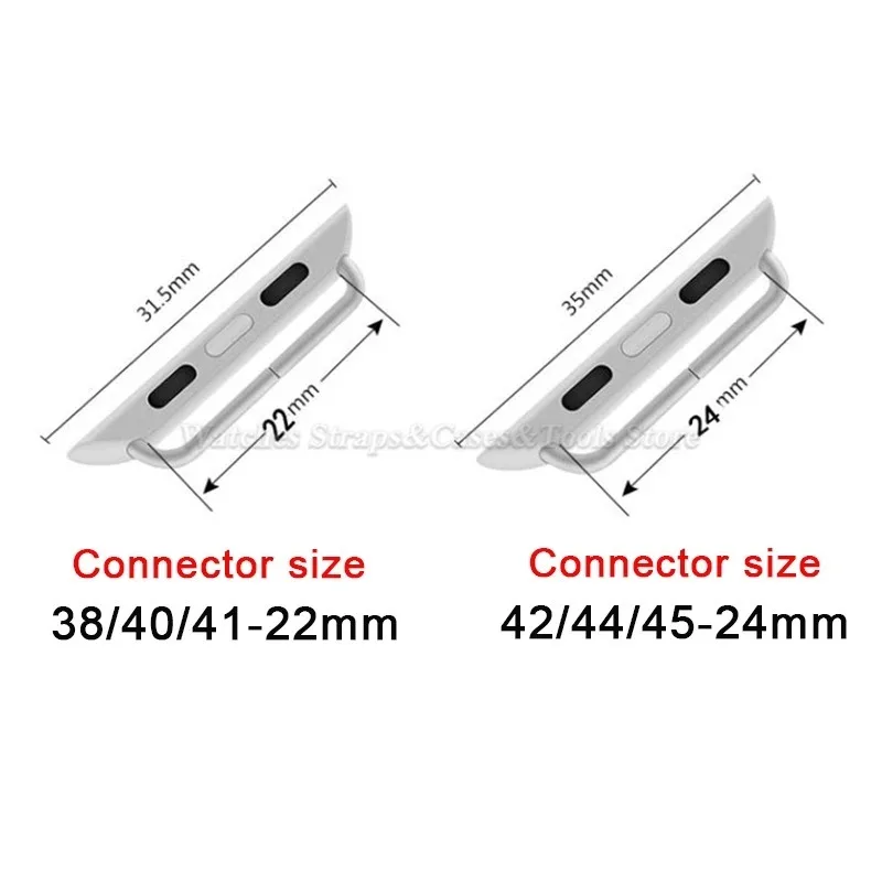 Universal Metal Connector Adapter for Apple Watch - Set of 2 Accessories