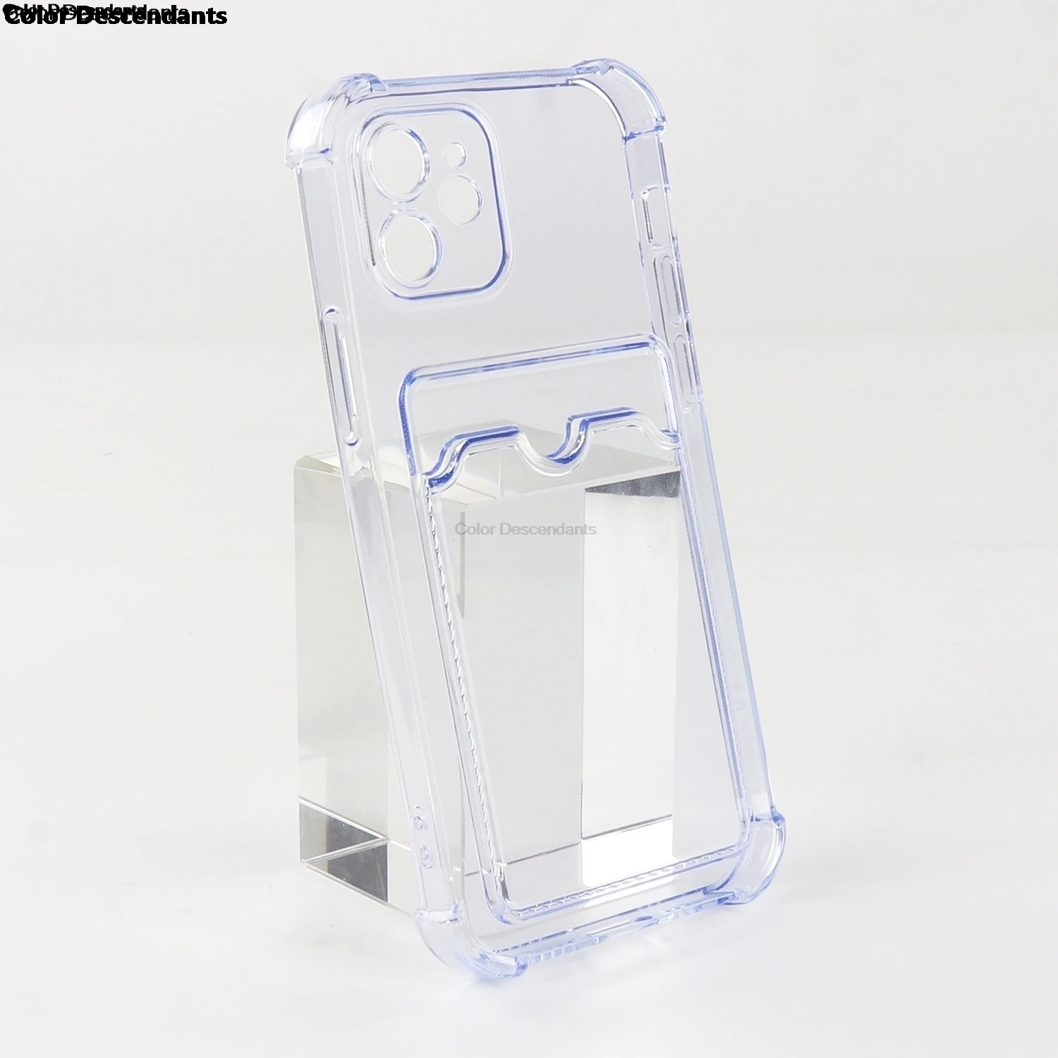 Shockproof Transparent Card Slot Phone Case with Soft Cover