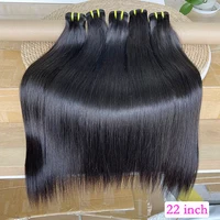 Os droit 100% non transformés cheveux humains vierges crus paquets 10-36 pouces Extensions de tissage de cheveux # 1B Couleur naturelle pour femme 5