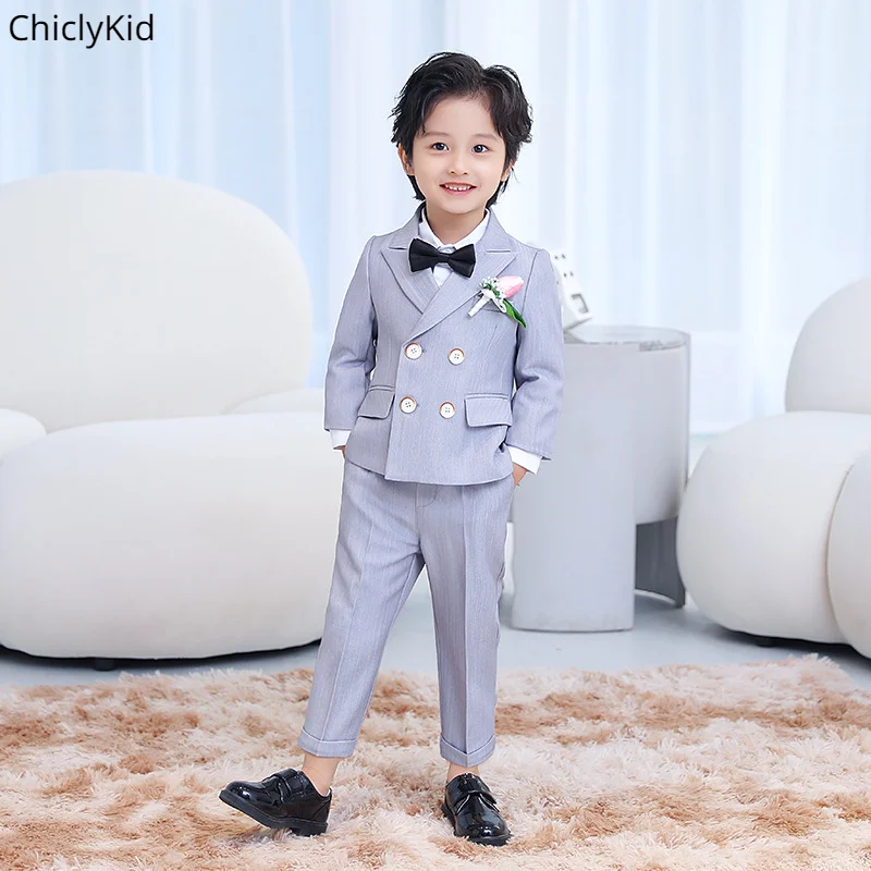 Ensemble veste et pantalon pour garçon, Blazer de haute qualité, costume  pour enfants, Tuxedos, robe de mariée formelle, vêtements pour enfants en  bas âge, tenues britanniques - AliExpress