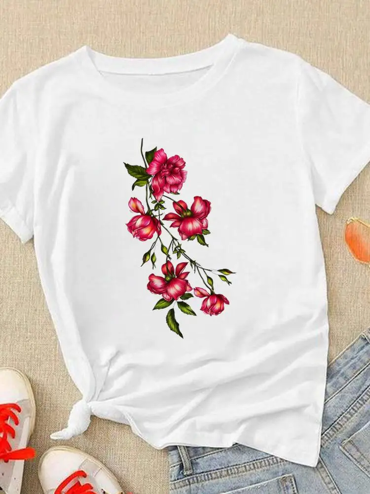 

Женская футболка с коротким рукавом и принтом, в стиле 90-х