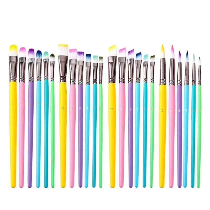 

YYDS 6Pcs Paint Brush Round Pointed Tip Nylon Artist Acrylic Brush for Acrylic Paint