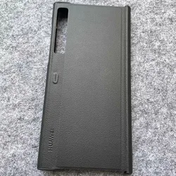 Elegant PU Leather Ultra-Thin Protective Phone Back Cover - Anti-Knock Shockproof Shell for Mate XS (Black)