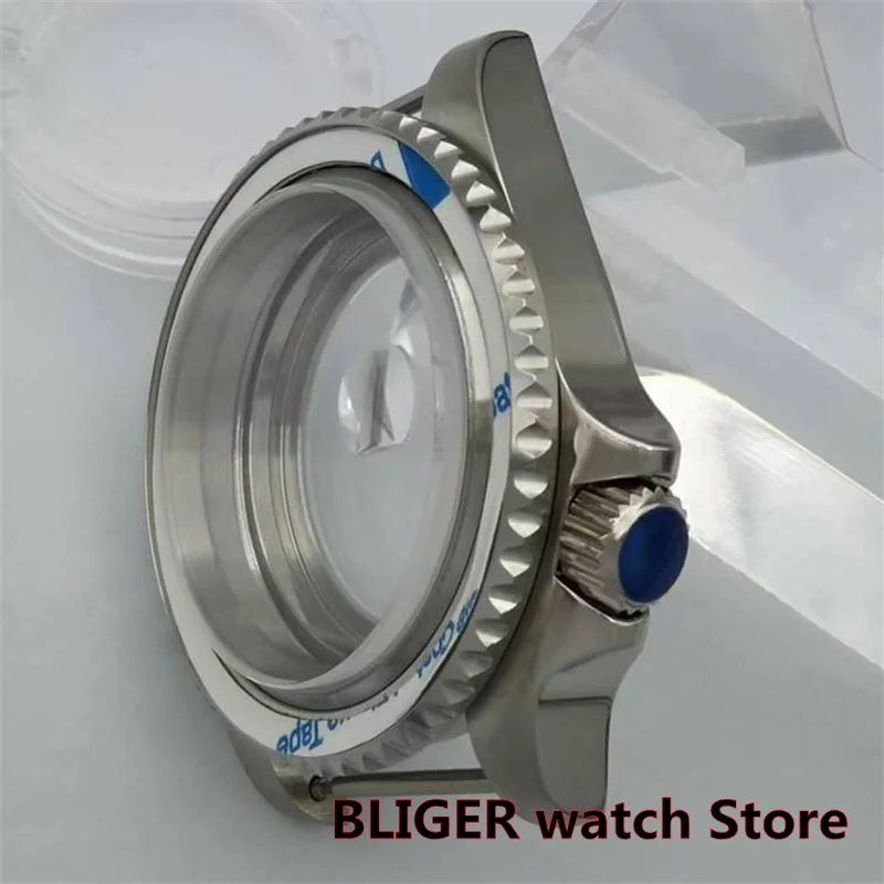 Silver Aseptic Watch Case with Sapphire Glass, 40mm